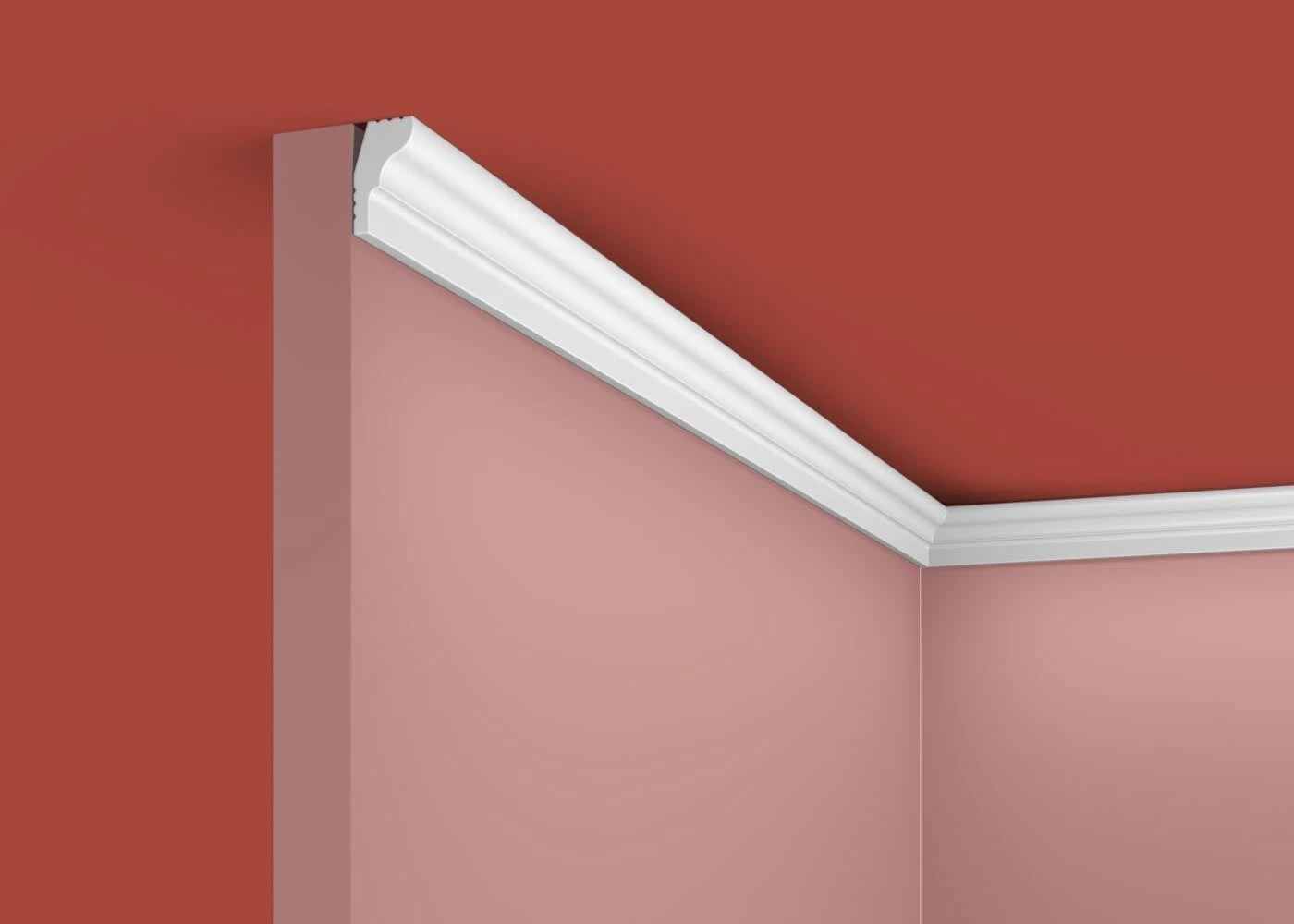 Ideal — Плинтус потолочный дюрополимер Cosca KX010, 25x15x2000мм, Экополимер (Карниз) ударопрочный