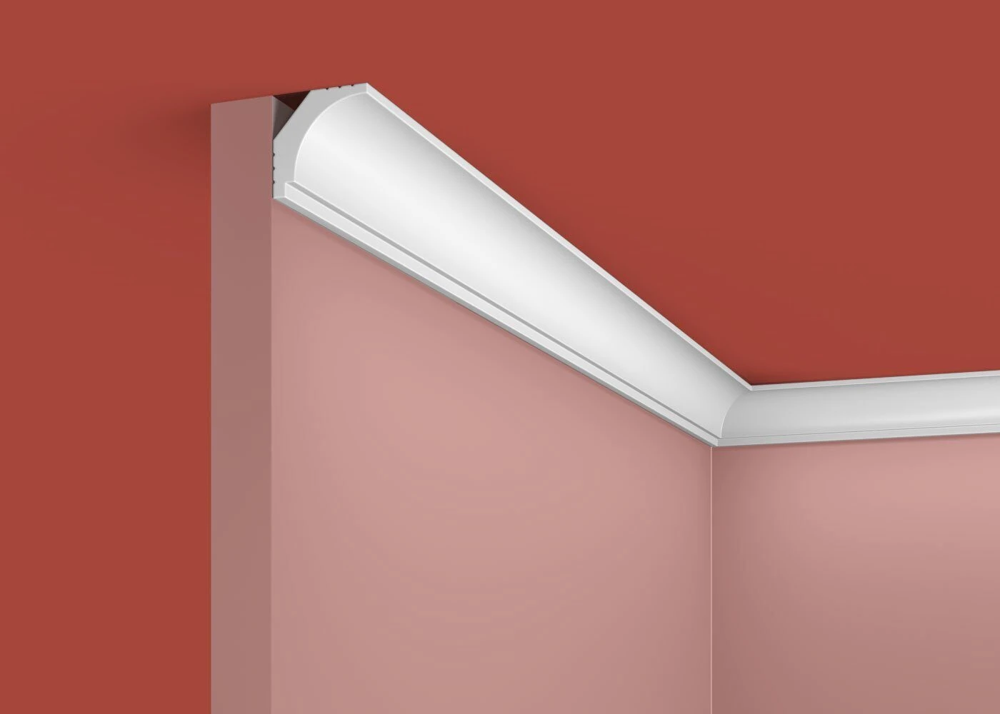 Ideal — Плинтус потолочный дюрополимер Cosca KX019, 30x30x2000мм, Экополимер (Карниз) ударопрочный