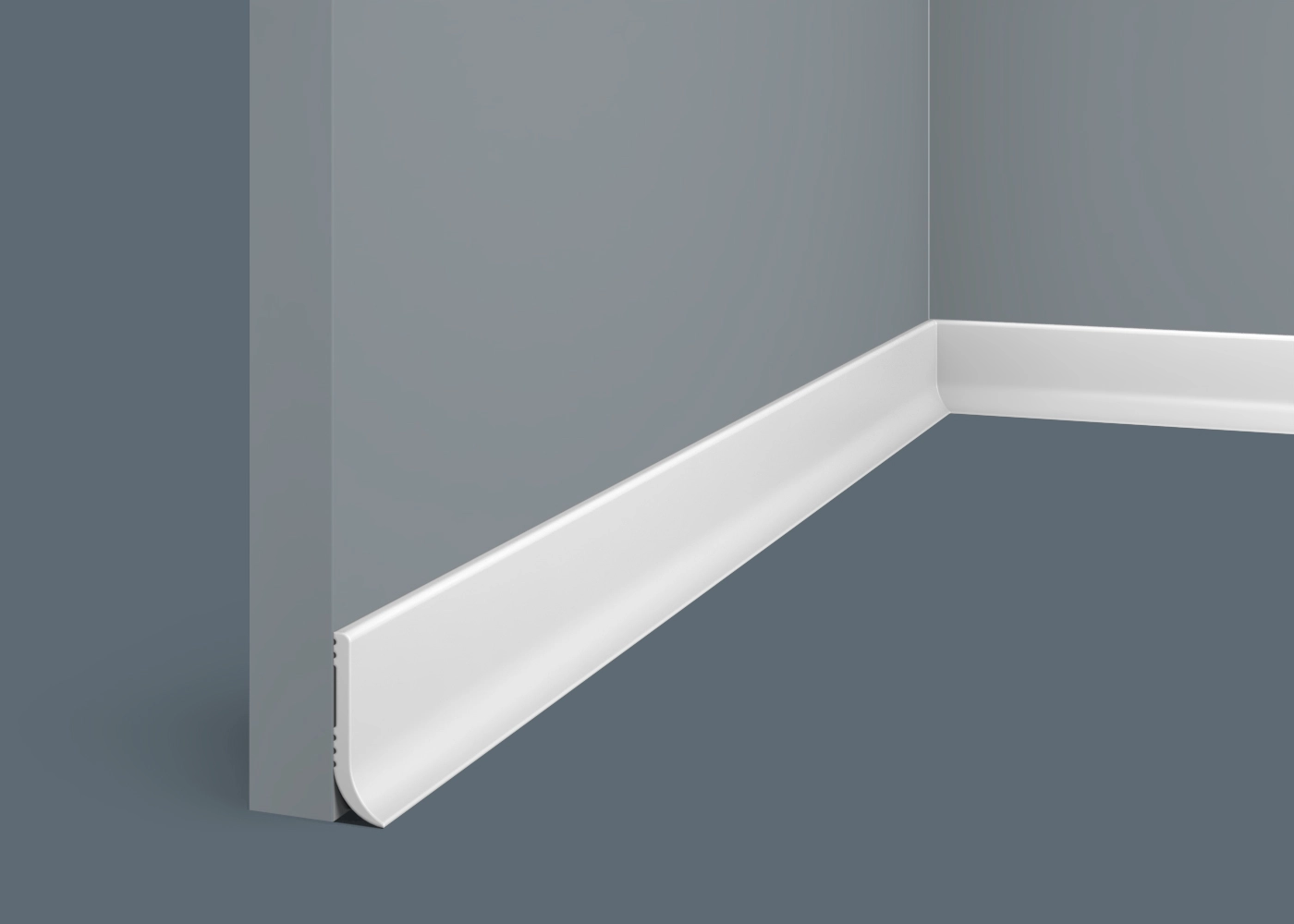 Ideal — Плинтус напольный Cosca PL001, 40x12x2000мм, Экополимер (Плинтус ударопрочный)