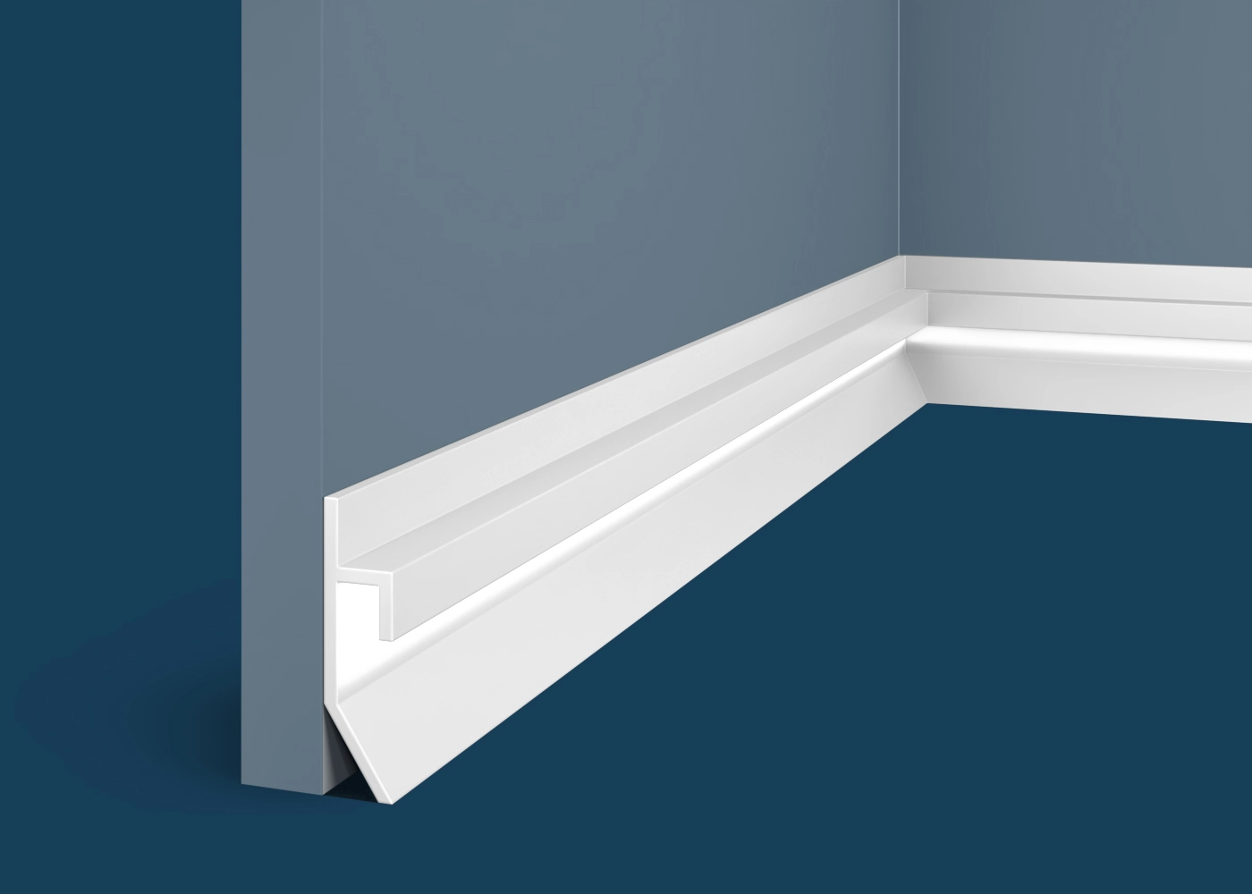 Ideal — Плинтус напольный Cosca PL004, 65x16x2000мм, Экополимер (Плинтус ударопрочный)