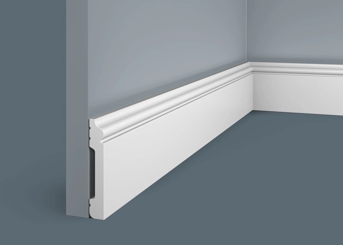 Ideal — Плинтус напольный Cosca PX002, 79x13x2000мм, Экополимер (Плинтус ударопрочный)