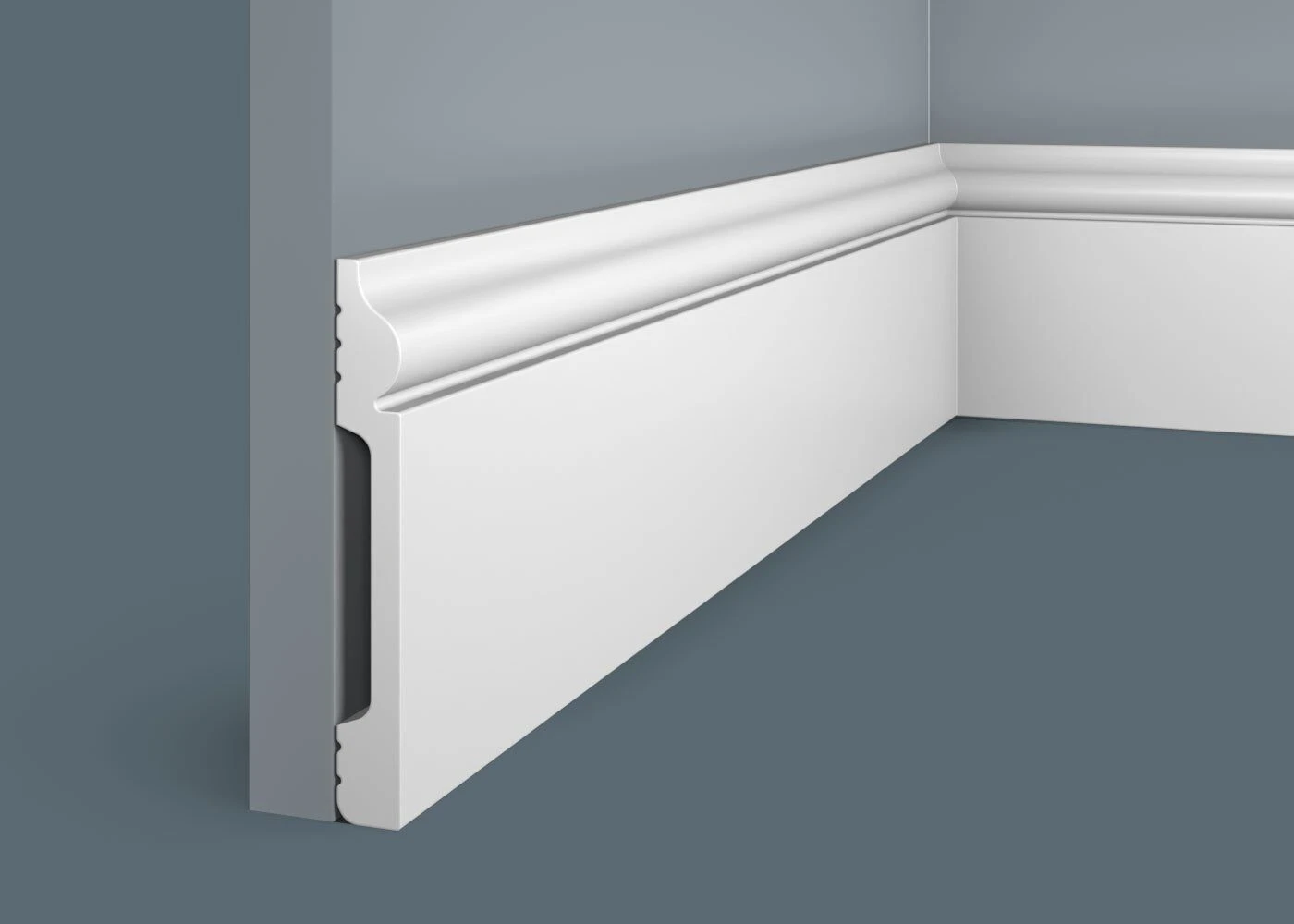 Ideal — Плинтус напольный Cosca PX004, 119x15x2000мм, Экополимер (Плинтус ударопрочный)