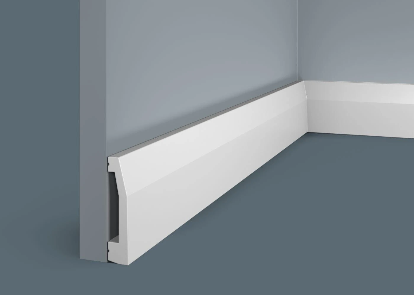 Ideal — Плинтус напольный Cosca PX008, 70x15x2000мм, Экополимер (Плинтус ударопрочный)