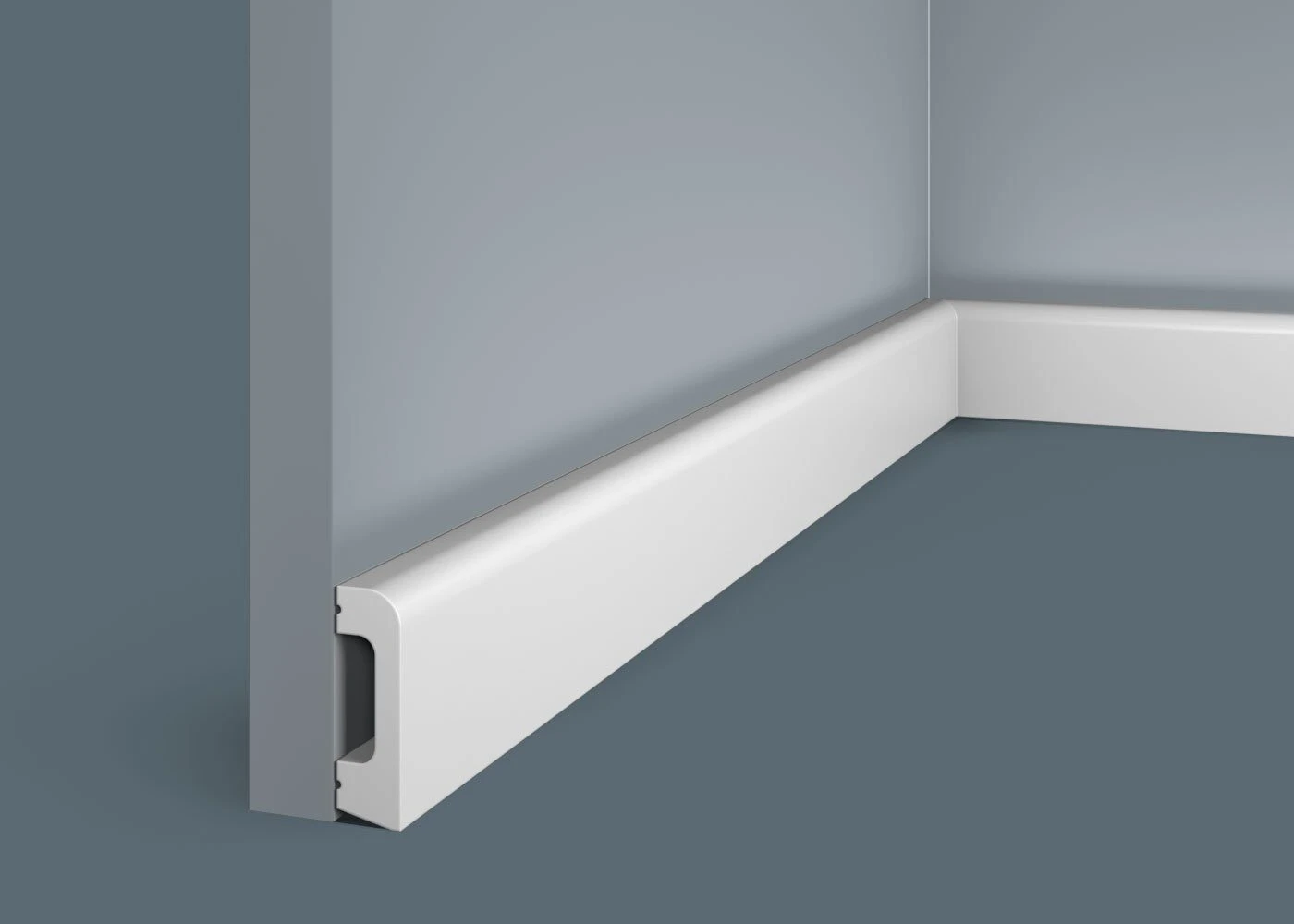 Ideal — Плинтус напольный Cosca PX013, 50x15x2000мм, Экополимер (Плинтус ударопрочный)