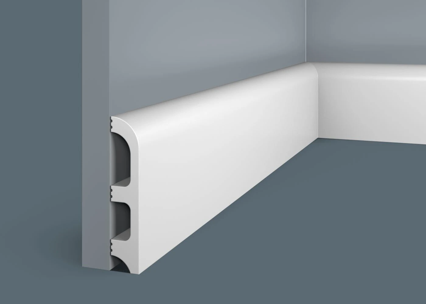 Ideal — Плинтус напольный Cosca PX014, 99x20x2000мм, Экополимер (Плинтус ударопрочный)