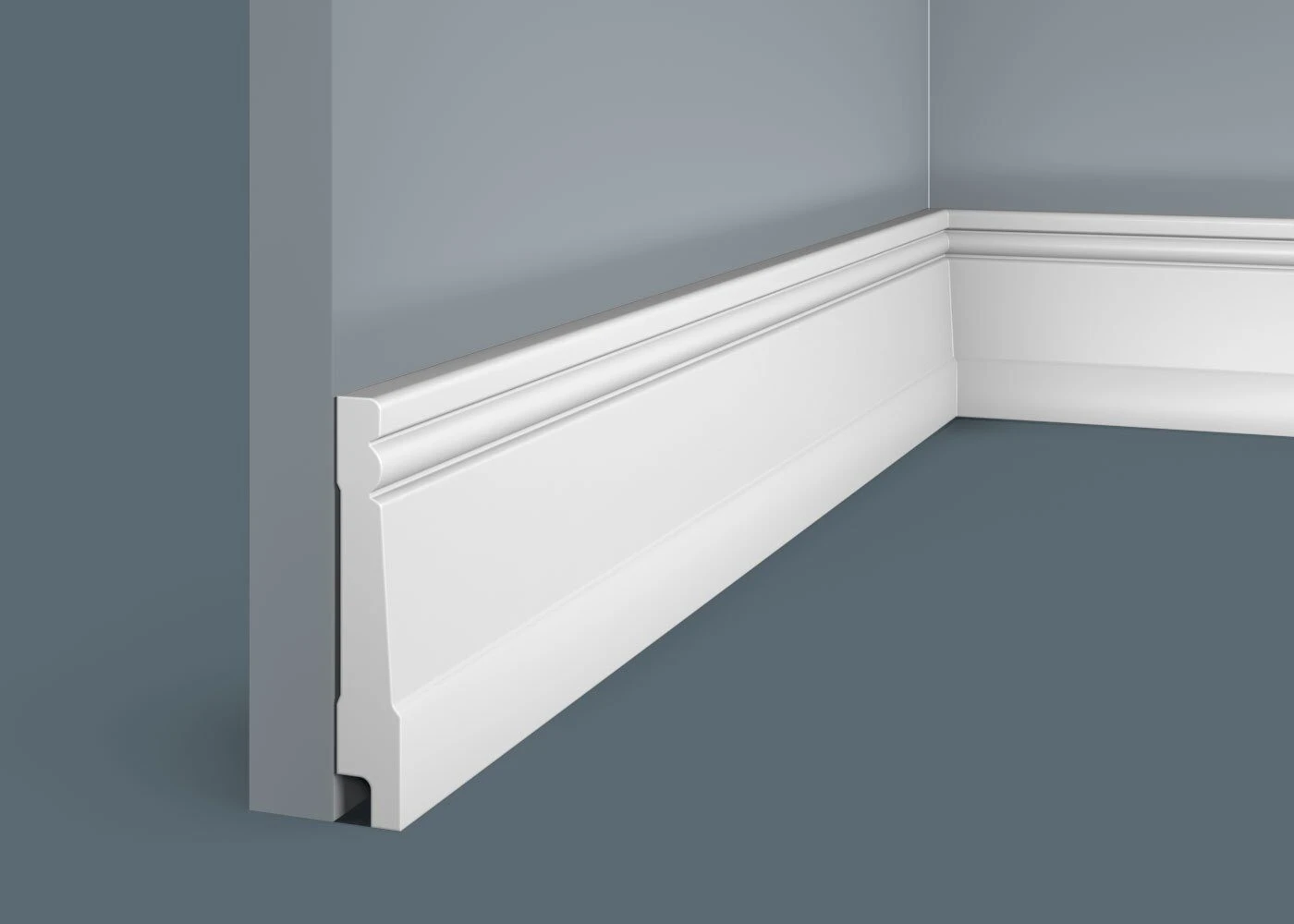 Ideal — Плинтус напольный Cosca PX016, 90x15x2000мм, Экополимер (Плинтус ударопрочный)