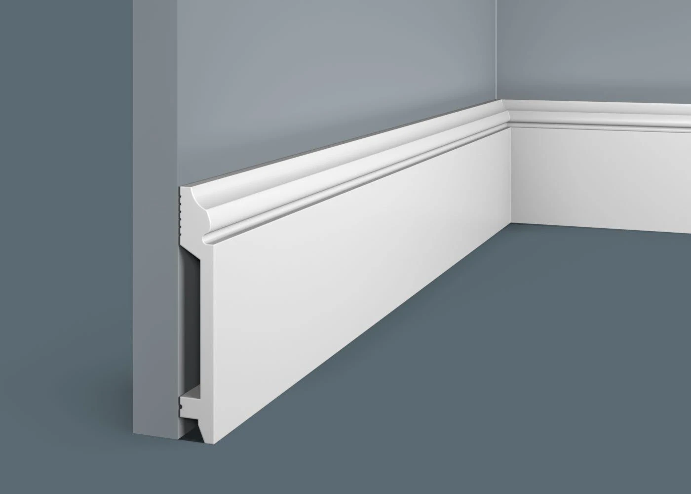 Ideal — Плинтус напольный Cosca PX026, 100x15x2000мм, Экополимер (Плинтус ударопрочный)