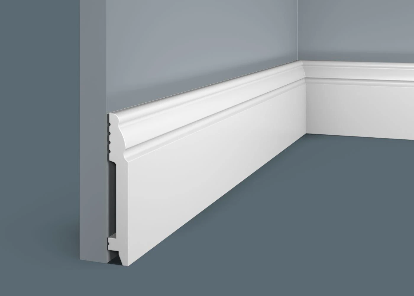 Ideal — Плинтус напольный Cosca PX027, 99x15x2000мм, Экополимер (Плинтус ударопрочный)