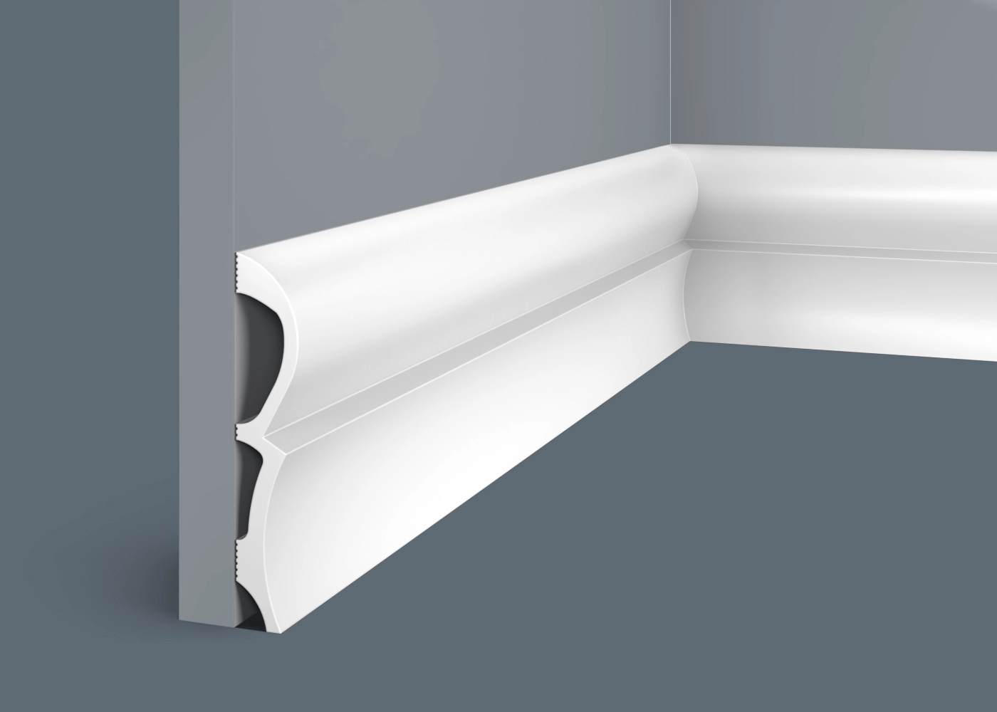 Ideal — Плинтус напольный Cosca PX037, 120x16x2000мм, Экополимер (Плинтус ударопрочный)