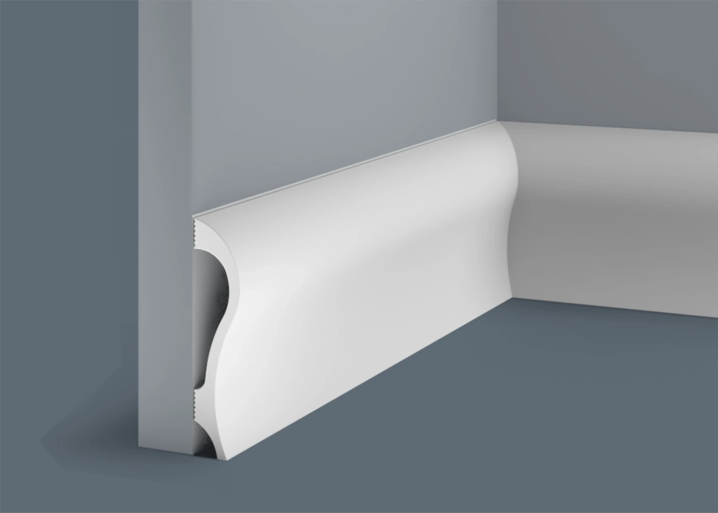 Ideal — Плинтус напольный Cosca PX038, 100x22x2000мм, Экополимер (Плинтус ударопрочный)