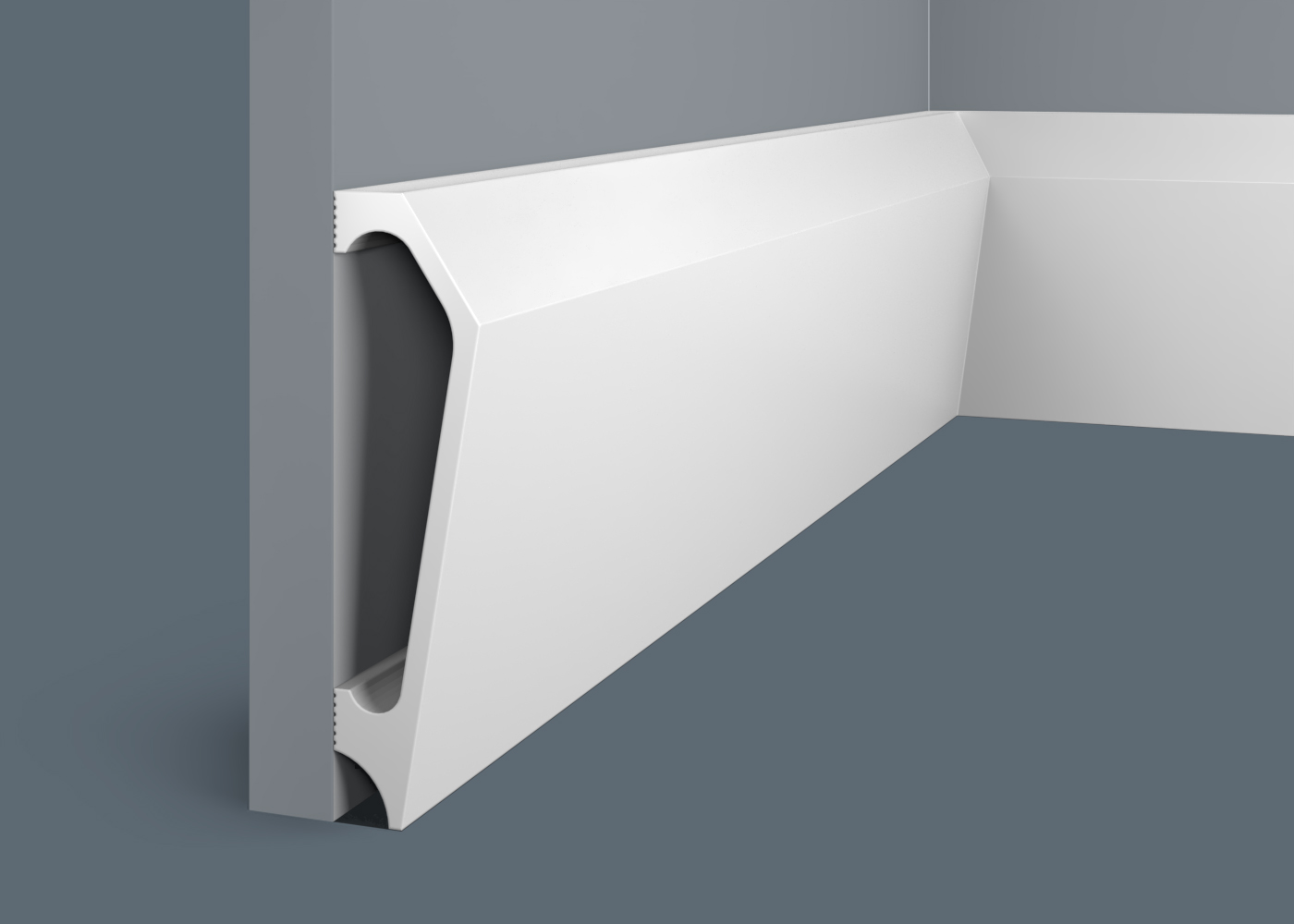 Ideal — Плинтус напольный Cosca PX041, 133x16x2000мм, Экополимер (Плинтус ударопрочный)