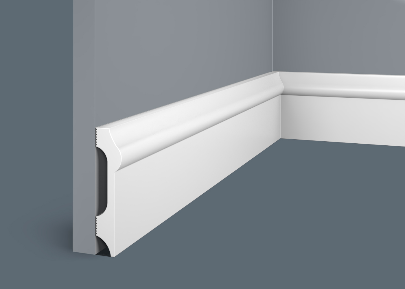 Ideal — Плинтус напольный Cosca PX043, 100x16x2000мм, Экополимер (Плинтус ударопрочный)