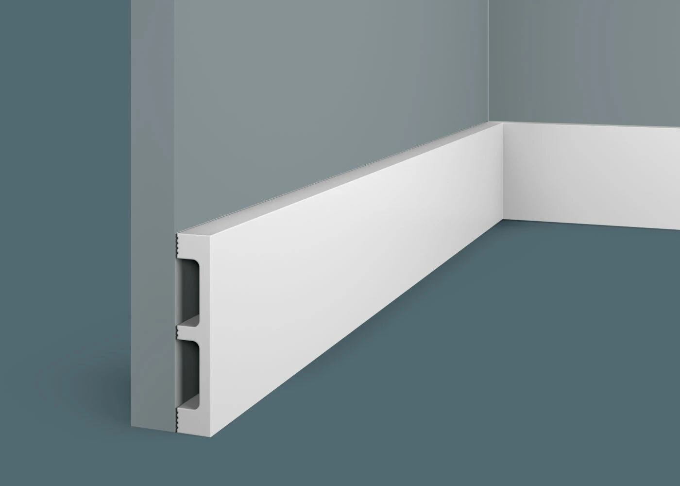 Ideal — Плинтус напольный Cosca PX048, 80x15x2000мм, Экополимер (Плинтус ударопрочный)