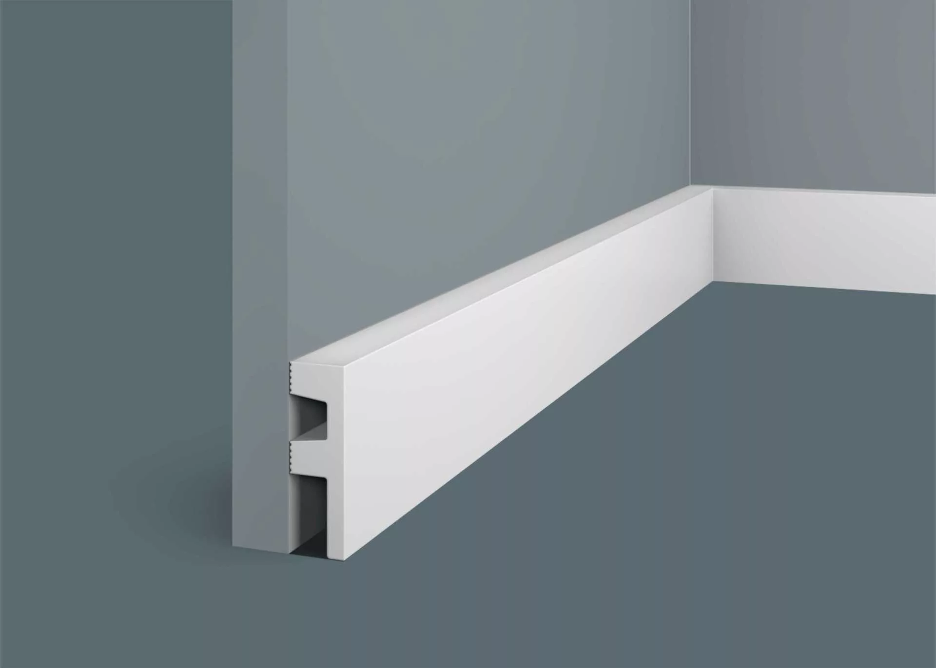 Ideal — Плинтус напольный Cosca PX051, 60x19x2000мм, Экополимер (Плинтус ударопрочный)