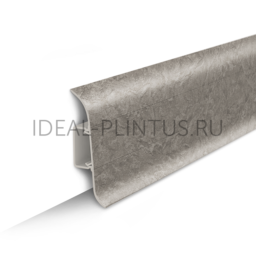 Ideal — Напольный пластиковый плинтус пвх Идеал Классик 55мм 547 Лофт светло-серый (ideal Classic 55х22х2200 мм)