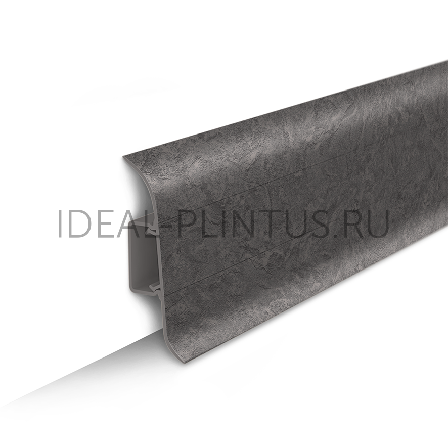 Ideal — Напольный пластиковый плинтус пвх Идеал Классик 55мм 548 Лофт серый (ideal Classic 55х22х2200 мм)