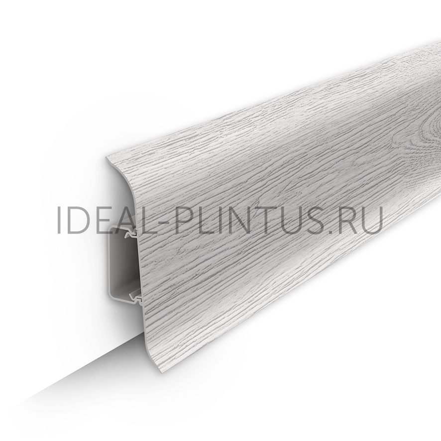 Ideal — Напольный пластиковый плинтус пвх Идеал Классик 70мм 432 Дуб платиновый (ideal Classic 70х22х2200 мм)