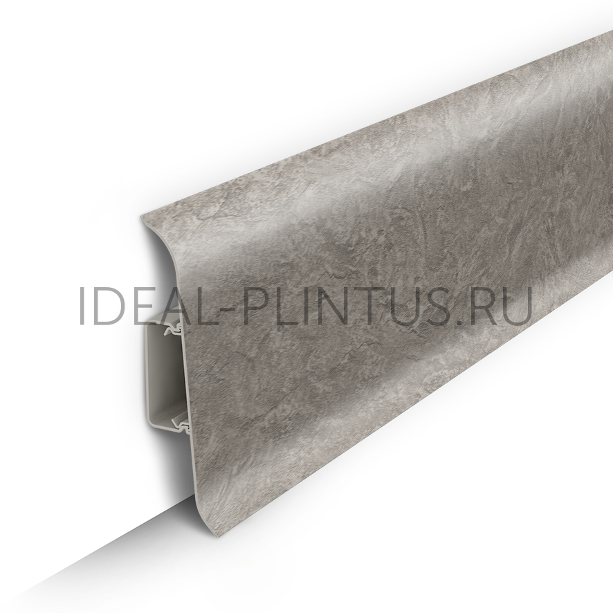 Ideal — Напольный пластиковый плинтус пвх Идеал Классик 85мм 547 Лофт светло-серый (ideal Classic 85х22х2200 мм)