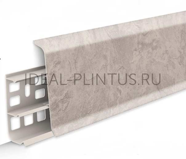 Ideal — Напольный пластиковый плинтус пвх Деконика D70 549 Лофт светло-бежевый (ideal Deconika 70х21х2200 мм)
