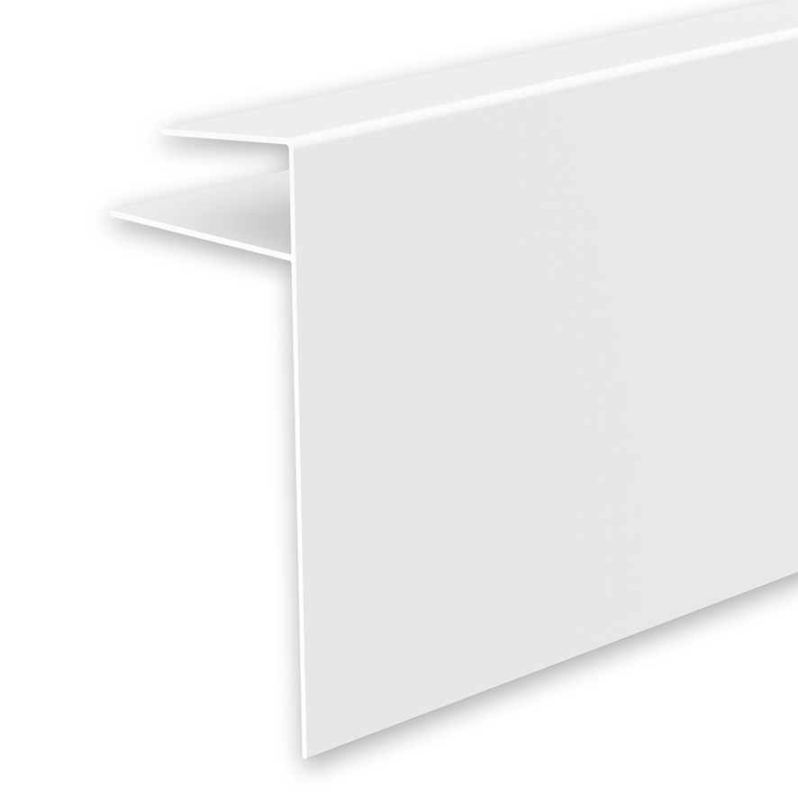 Ideal — Профиль F-обр для панелей Идеал 10мм 3.0м, 001 Белый (60x20x3000мм)