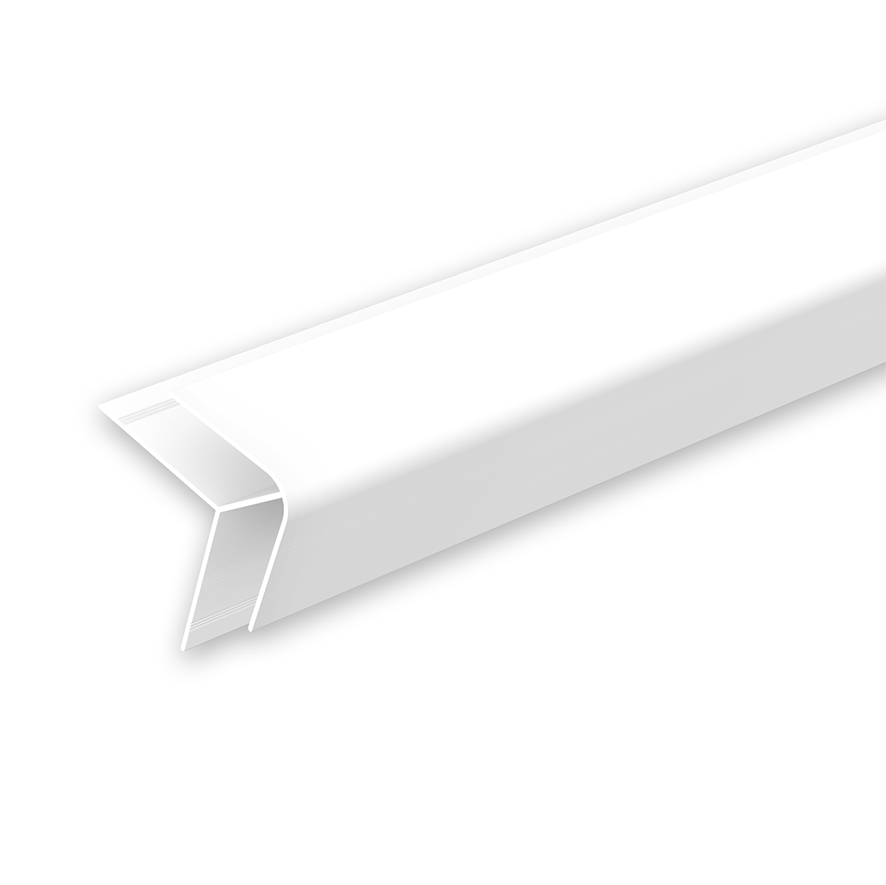 Ideal — Угол наружный для панелей Идеал Ламини, 8мм 3.0м,  001 Белый Матовый