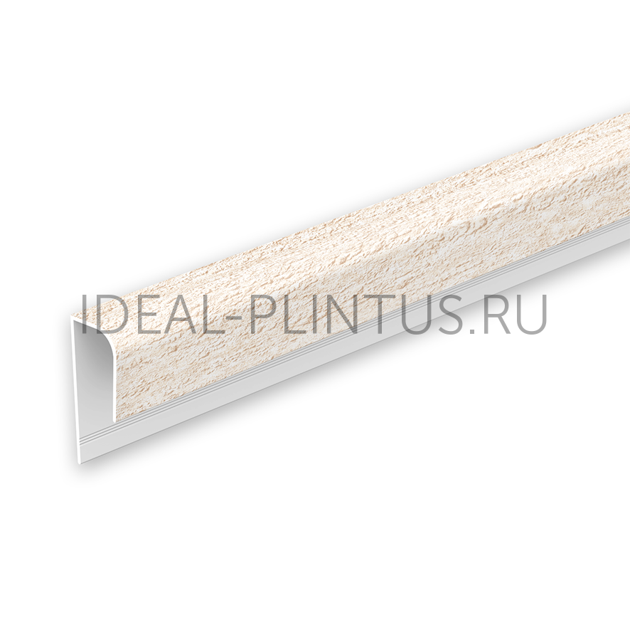 Ideal — Профиль П-образный (стартовый) Идеал Ламини для панелей 8мм 2.7м, 167 Травертин бежевый
