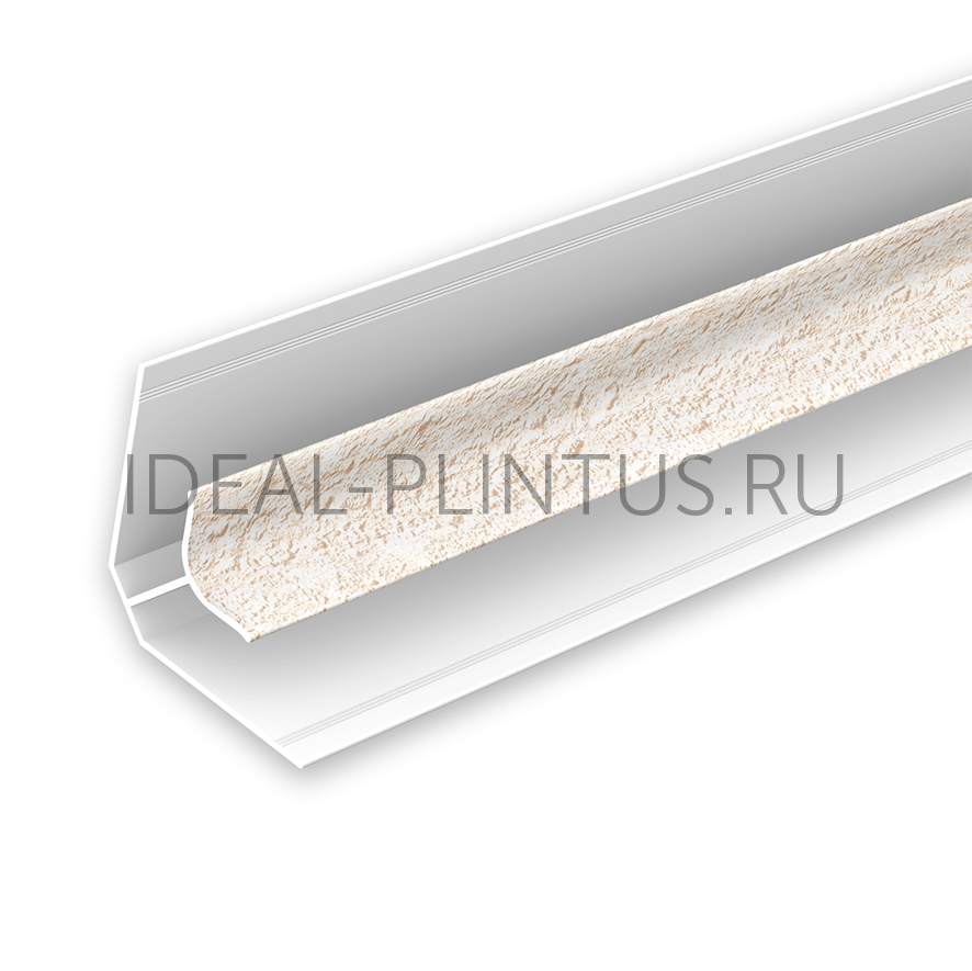 Ideal — Угол внутренний для панелей Идеал Ламини, 8мм 2.7м, 167 Травертин бежевый