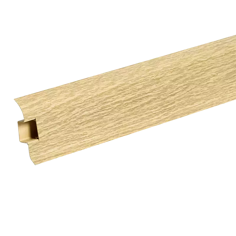 Ideal — Напольный пластиковый плинтус пвх Идеал Комфорт к55 Дуб Светлый 212 (ideal Comfort 55х22х2200 мм)