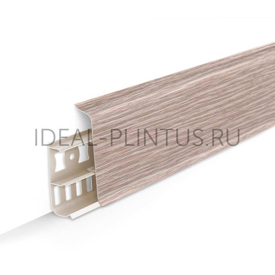 Ideal — Напольный пластиковый плинтус пвх Деконика D70 229 Дуб латте (ideal Deconika 70х21х2200 мм)