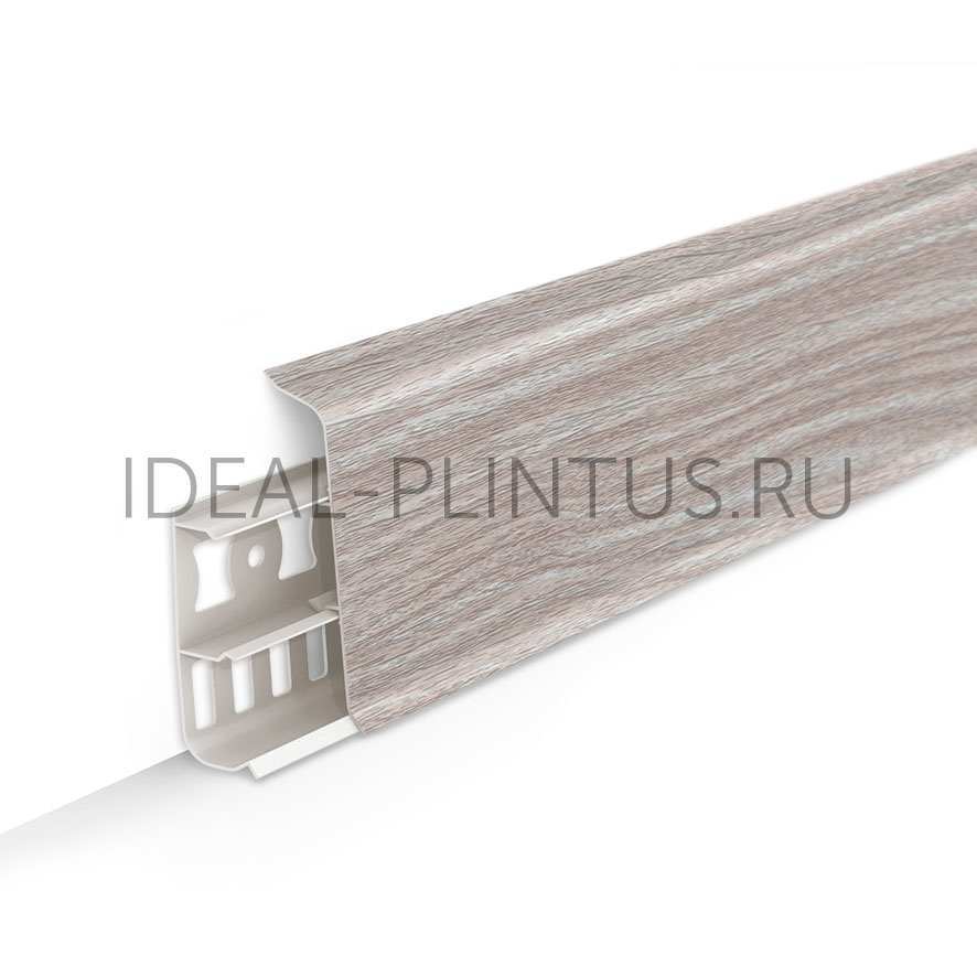 Ideal — Напольный пластиковый плинтус пвх Деконика D70 294 Орех антик (ideal Deconika 70х21х2200 мм)