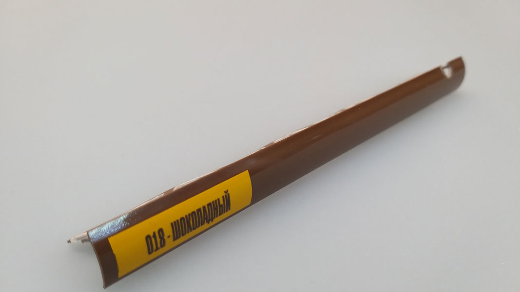 Ideal — Раскладка наружная для плитки 10 мм. Идеал-018 Шоколадный