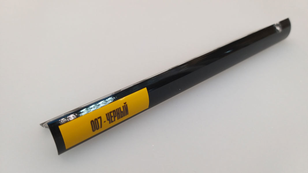 Ideal — Раскладка наружная для плитки 10 мм. Идеал-007 Черный