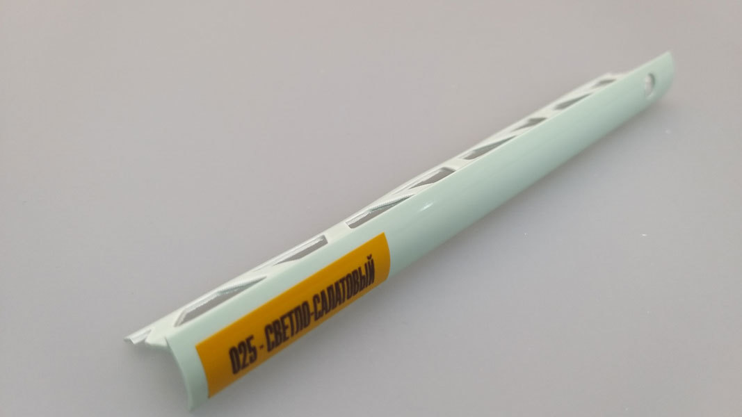 Ideal — Раскладка наружная для плитки 8 мм. Идеал 025 Светло-салатовый