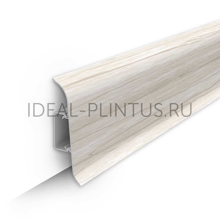 Ideal — Напольный пластиковый плинтус пвх Идеал Классик c70 267 Клен белый (ideal Classic 70х22х2200 мм)