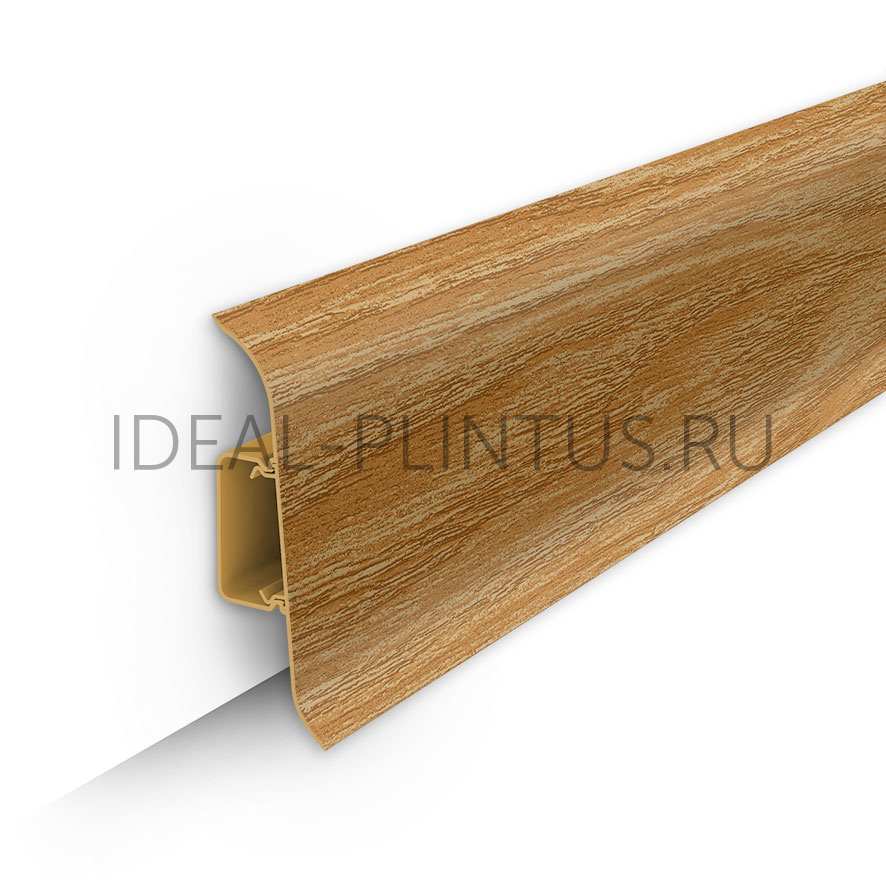 Ideal — Напольный пластиковый плинтус пвх Идеал Классик c70 206 дуб коньячный (ideal Classic 70х22х2200 мм)