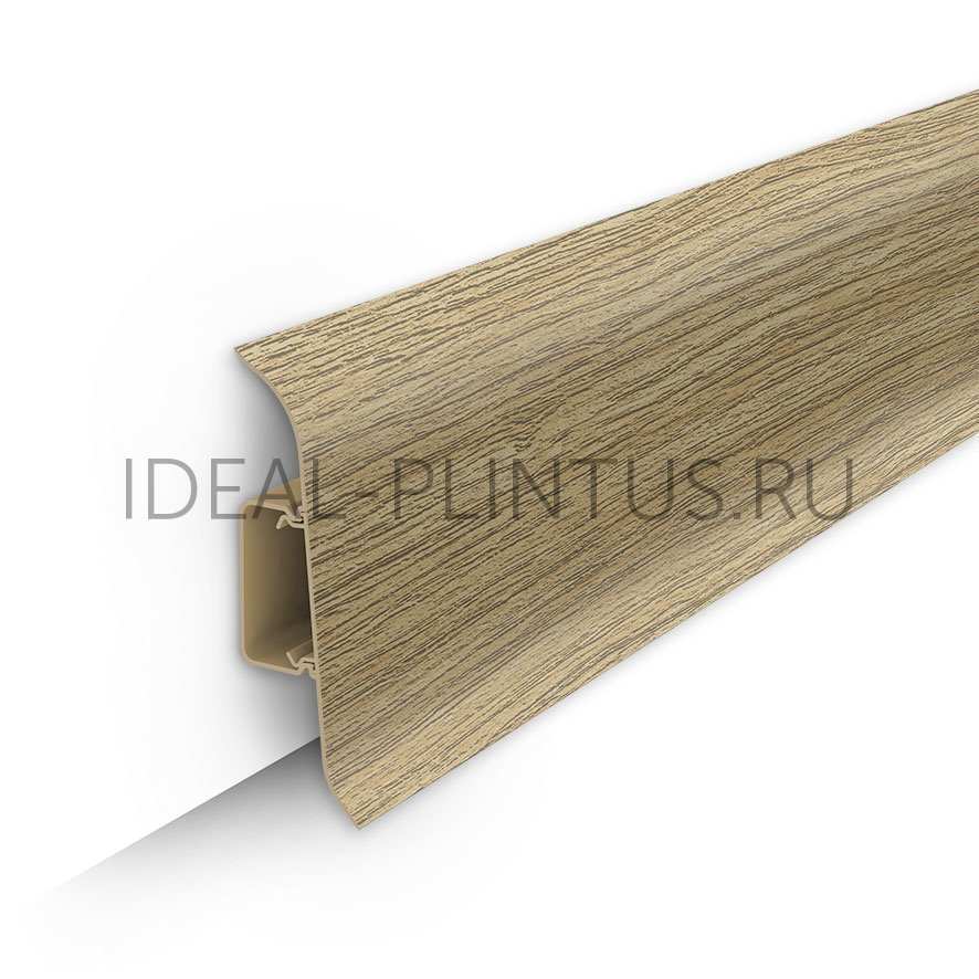 Ideal — Напольный пластиковый плинтус пвх Идеал Классик c70 213 дуб северный (ideal Classic 70х22х2200 мм)
