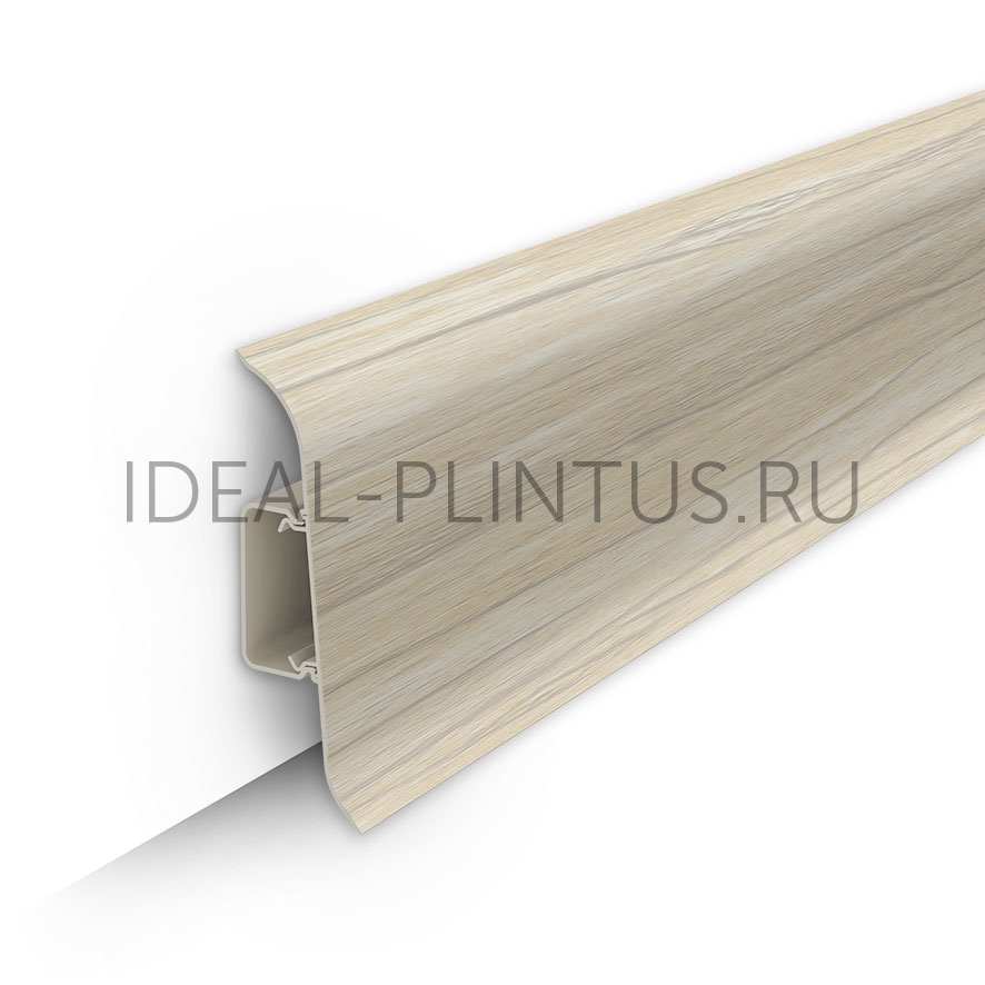 Ideal — Напольный пластиковый плинтус пвх Идеал Классик c70 262 клен вермонт (ideal Classic 70х22х2200 мм)