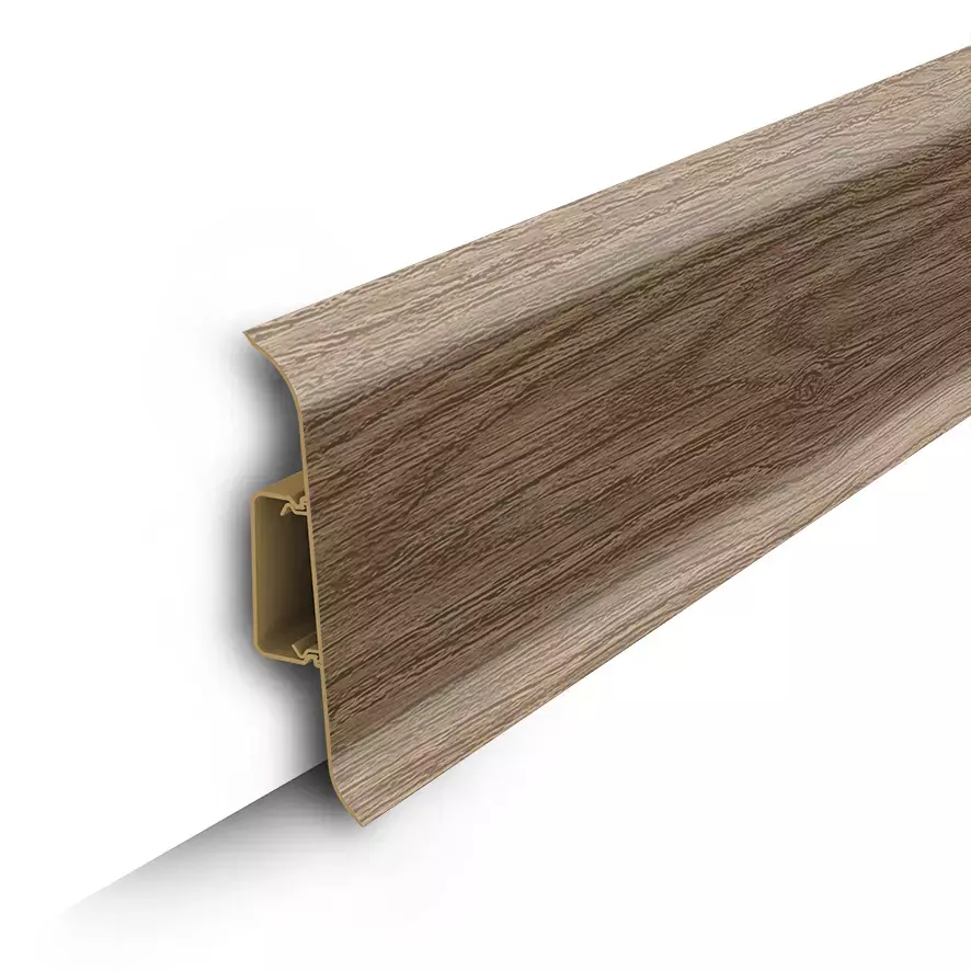 Ideal — Напольный пластиковый плинтус пвх Идеал Классик c85 321 падук (ideal Classic 85х22х2200 мм)