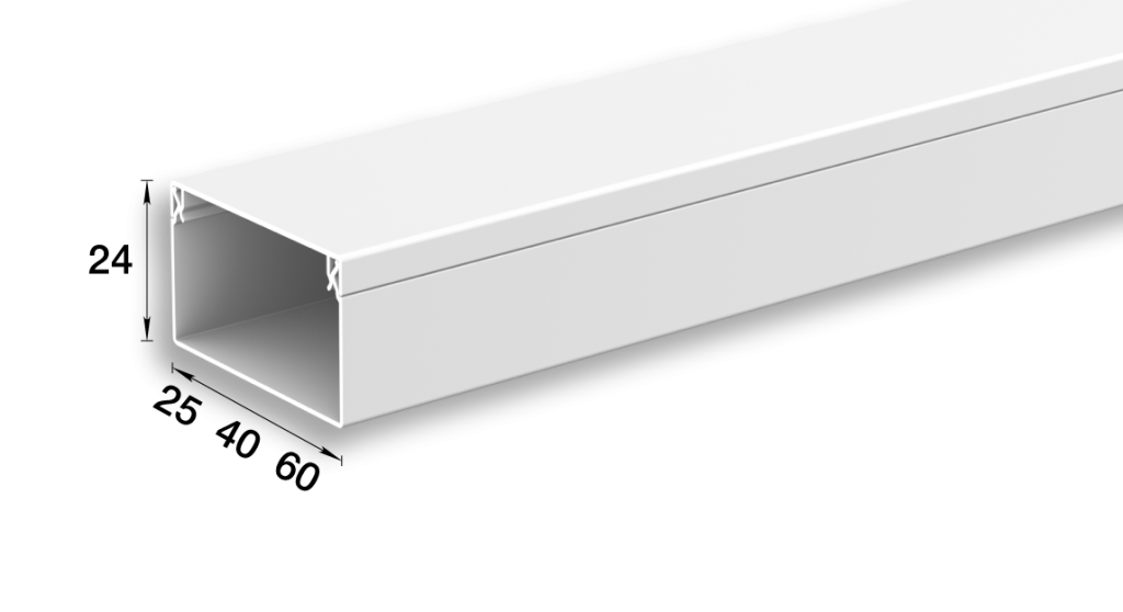 Ideal — Короб кабельный Идеал 001 Белый 40x24х2000 мм.