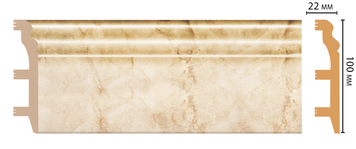 Ideal — Плинтус напольный DECOMASTER D232-80ДМ (100*22*2400мм)