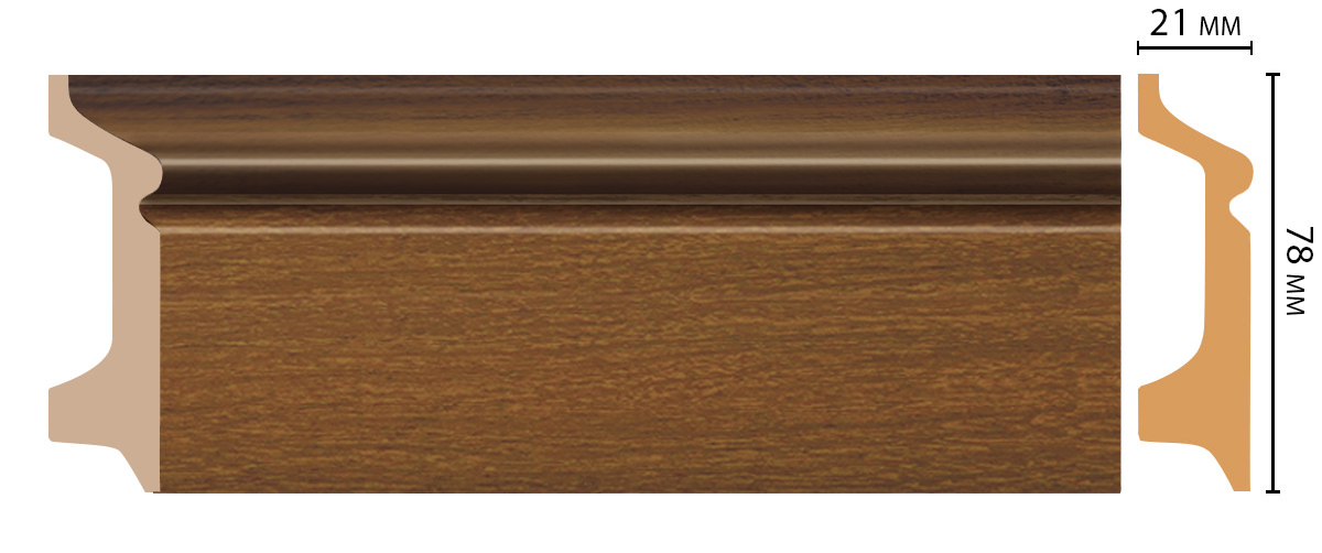 Ideal — Плинтус напольный DECOMASTER D122-85 ШК/16 (78*21*2400мм)