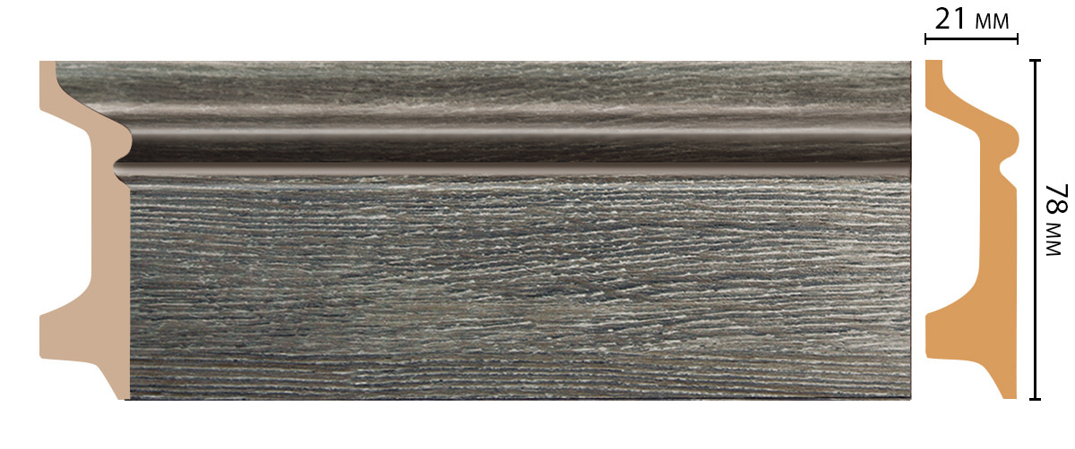 Ideal — Плинтус напольный DECOMASTER D122-87 ШК/16 (78*21*2400мм)