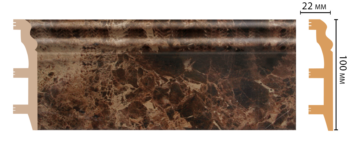 Ideal — Плинтус напольный DECOMASTER D232-713 ШК/14 (100*22*2400мм)