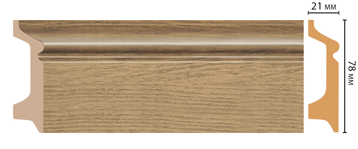 Ideal — Плинтус напольный DECOMASTER D122-83 ШК/16 (78*21*2400мм)