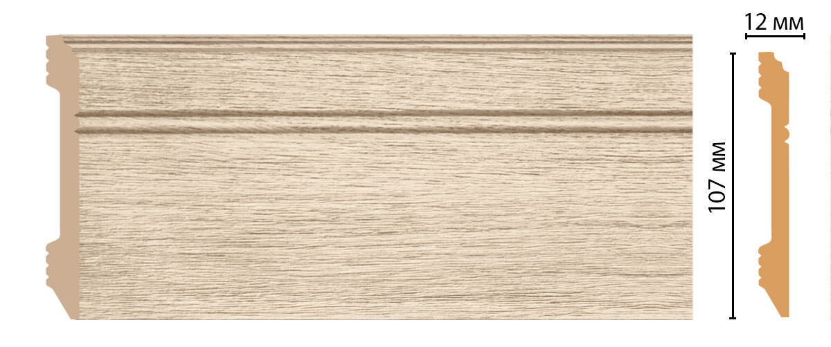 Ideal — Плинтус напольный DECOMASTER D105-72ДМ (107*12*2400мм)