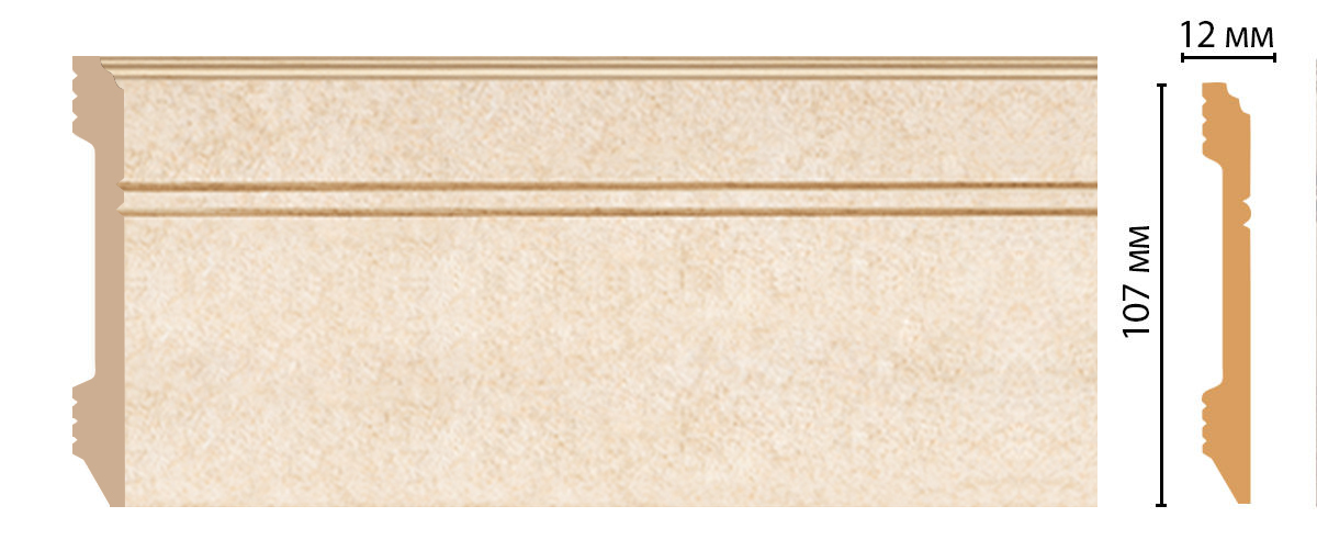 Ideal — Плинтус напольный DECOMASTER D105-18DДМ (107*12*2400мм)