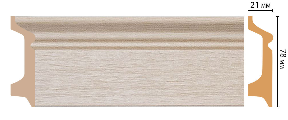 Ideal — Плинтус напольный DECOMASTER D122-71ДМ (78*21*2400мм)