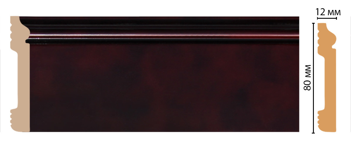 Ideal — Плинтус напольный DECOMASTER D005-62ДМ (79*13*2400мм)