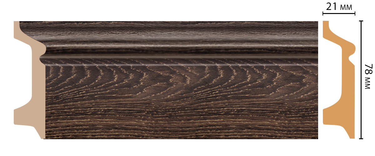 Ideal — Плинтус напольный DECOMASTER D122-81 ШК/16 (78*21*2400мм)