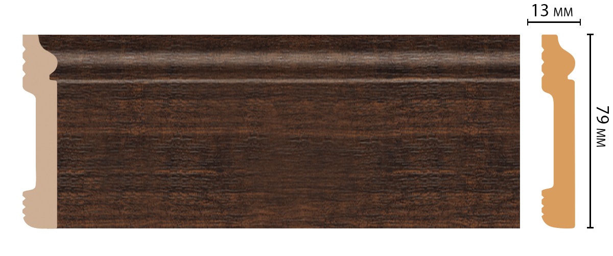 Ideal — Плинтус напольный DECOMASTER D005-966ДМ (79*13*2400мм)